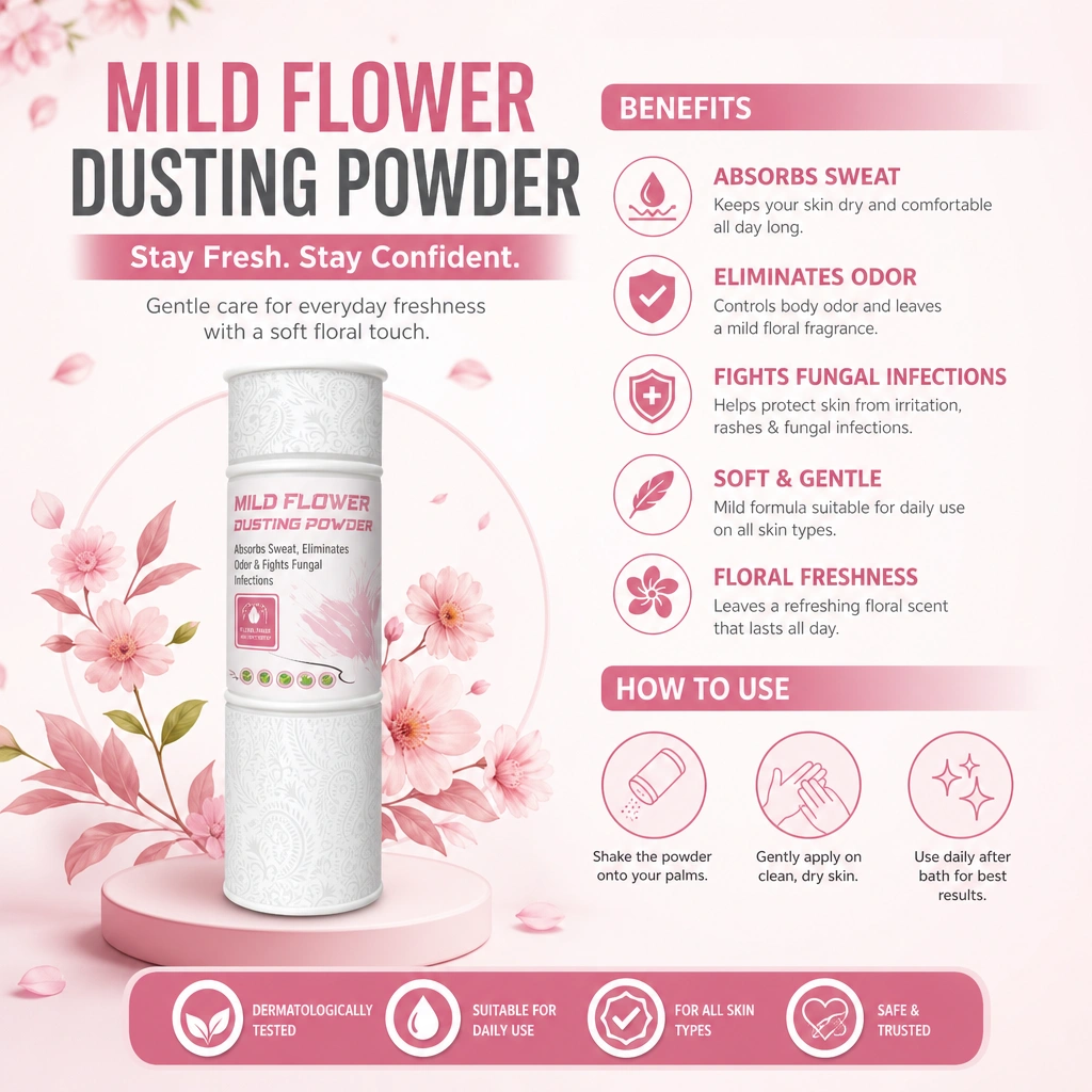 RBVB2B MILD FLOWERS Dusting Powder (120g) 24 Pcs (SP1498)